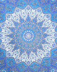 80" X 56" Royal Blue Mandala Cotton Hanging Tapestry