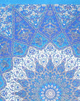 80" X 56" Royal Blue Mandala Cotton Hanging Tapestry