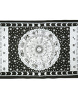 80" X 56" Black And White Cotton Hanging Tapestry