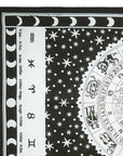 80" X 56" Black And White Cotton Hanging Tapestry