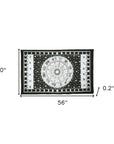 80" X 56" Black And White Cotton Hanging Tapestry
