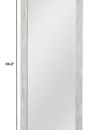Brushed White Wooden Mirror