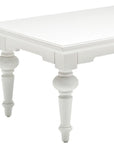 47" White Solid Wood Coffee Table