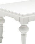 47" White Solid Wood Coffee Table