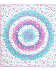 88" X 84" Pink Blue And White Floral Cotton Hanging Tapestry