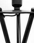 66" Black Tripod Floor Lamp With White Fabric Drum Shade