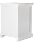 24" White Solid Wood Distressed One Drawer Nightstand