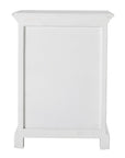 24" White Solid Wood Distressed One Drawer Nightstand