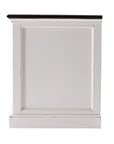 Distressed White and Deep Brown Nightstand With Shelves