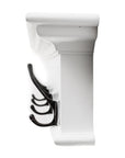 28" Classic White Wood Four Hook Hanging Coat Rack