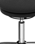 Black and Silver Adjustable Height Swivel Rolling Office Chair