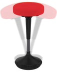 Red and Black Adjustable Height Swivel Office Chair