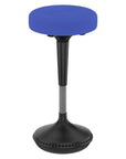 Blue and Black Adjustable Height Swivel Office Chair