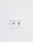 Classic White Two Hook Hanging Coat Rack