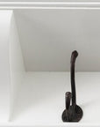 Classic White Wood Wide Eight Hook Coat Rack