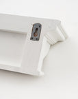 Classic White Wood Wide Eight Hook Coat Rack