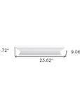 23" Classic White Floating Wall Shelf