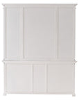 71" White Dining Hutch With Twelve Shelves And Three Drawers