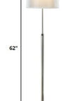 62" Floor Lamp With White Fabric Empire Shade