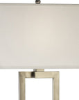 61" Metal Floor Lamp With White Fabric Shade