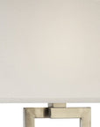 61" Metal Floor Lamp With White Fabric Shade