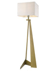 60" Floor Lamp With White Fabric Novelty Shade