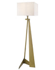 60" Floor Lamp With White Fabric Novelty Shade