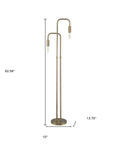 63" Two Light Torchiere Floor Lamp