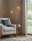 63" Two Light Torchiere Floor Lamp