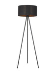 58" Matte Tripod Floor Lamp With Black Drum Shade