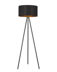 58" Matte Tripod Floor Lamp With Black Drum Shade