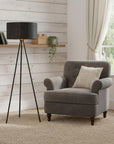 58" Matte Tripod Floor Lamp With Black Drum Shade