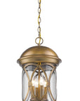 Lincoln 4-Light Antique Brass Hanging Light