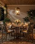 Lincoln 4-Light Antique Brass Hanging Light