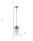 Silver Teardrop Shape Pendant Light