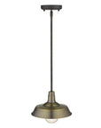 Brushed Gold Shallow Plate Adjustable Pendant Light