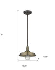 Brushed Gold Shallow Plate Adjustable Pendant Light