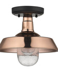 Shiny Copper Shallow Plate Adjustable Pendant Light