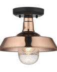 Shiny Copper Shallow Plate Adjustable Pendant Light