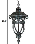 Naples 1-Light Marbelized Mahogany Hanging Light