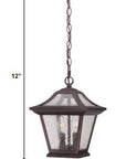 Antique Bronze Birdhouse Shape Outdoor Hanging Light