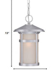 Silver Lantern Metal Dimmable Chandelier With Frosted Shades