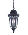 Matte Black Geometric Glass Hanging Light