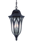 Antique Bronze Geometric Glass Hanging Light