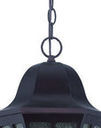 XL Matte Black Geometric Glass Hanging Light