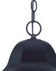 XL Matte Black Geometric Glass Hanging Light
