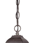 Antique Brown Beveled Glass Outdoor Hanging Light
