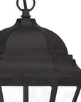 Three Light Matte Black Carousel Lantern Hanging Light