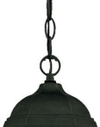 Matte Black Glass Lantern Hanging Light