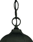 Matte Black Glass Lantern Hanging Light